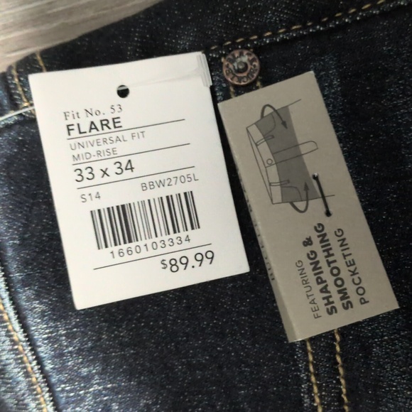 NEW Buckle BLACK Fit 53 Mid Rise Flare Jeans Sz 33x34 NWT Midrise Tall - Picture 7 of 12